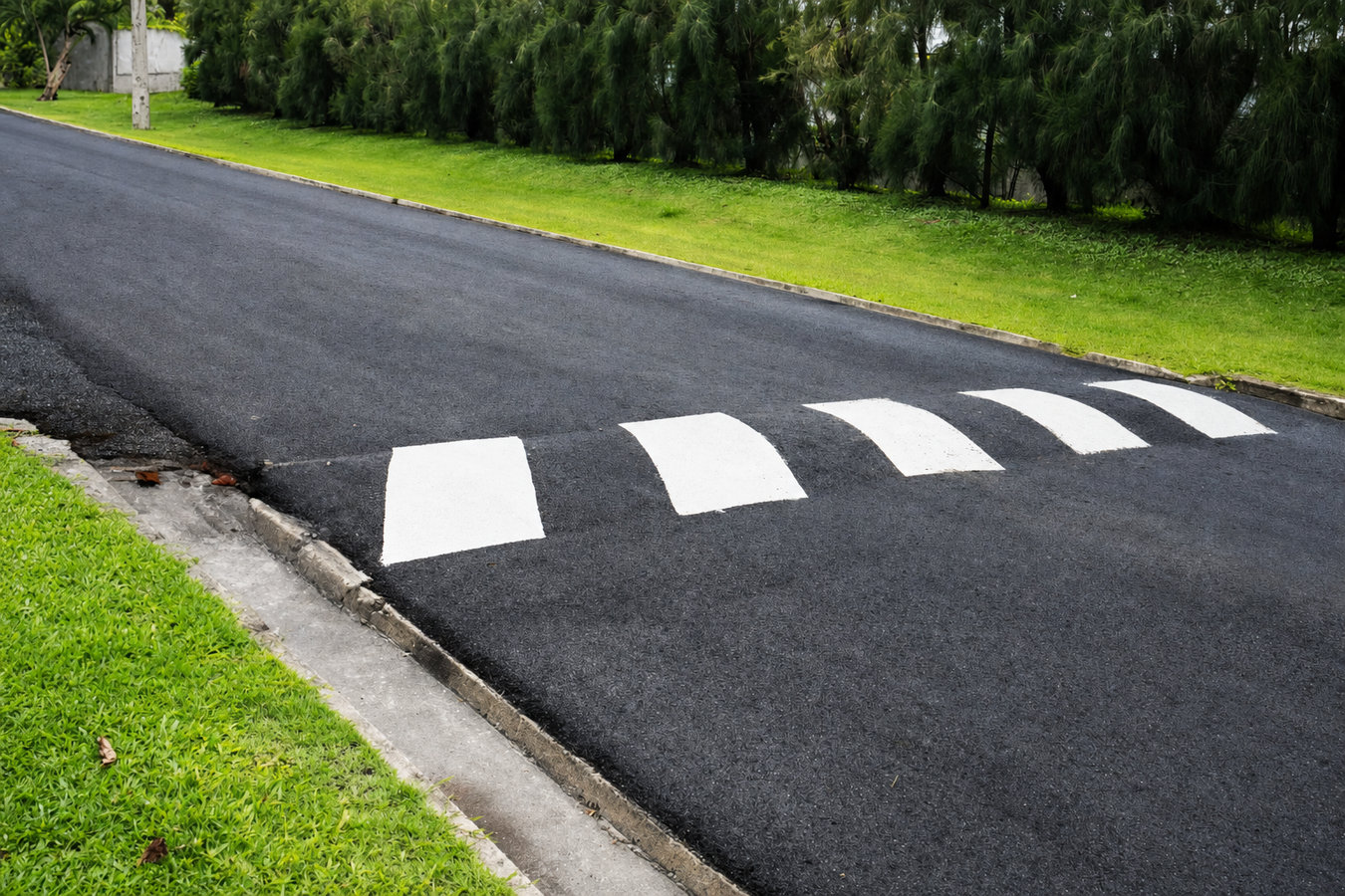 Speed bump installation in Rosenberg, TX